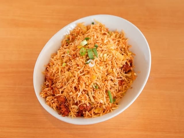 Egg Schezwan Fried Rice.